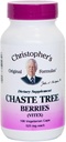 Dr. Christopher's Formula Chaste Tree  Berries, 100 VCaps 525 Milliqramlar
