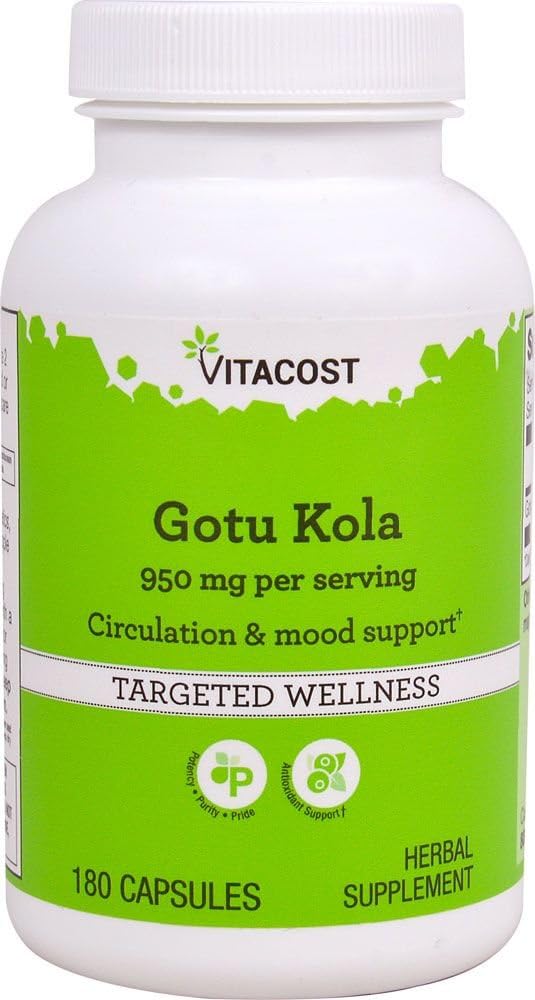 Vitacost Gotu Kola - 950 מ"ג למנה - 180 קפסולות