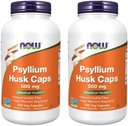 NOW Foods Psyllium Husk 500mg, 500 Капсула (2 Опаковка)