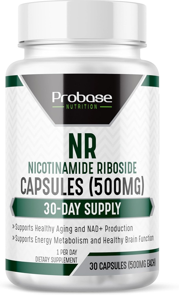 Probase Nutrition, NMN Alternative NR Supplement NAD+ | Никотинамид Рибозид формулируется для энергетики и общего оздоровления | 30ct/500mg, 30-дневное снабжение