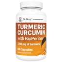 Dr. Berg (Only 2 Per Day) Turmeric Supplement with Black Pepper (BioPerine) - 1350 mg Turmeric Curcumin Supplement with 95% Curcuminoids – Turmeric Curcumin with Black Pepper – 60 Turmeric Capsules