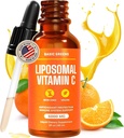 Liposomal Vitamin C Liquid 6000mg - Hög Absorption Liquid C Supplement för immunstöd, Antioxidant och hudhälsa - Non-GMO, Vegan, Gentle Formel - 2 fl oz