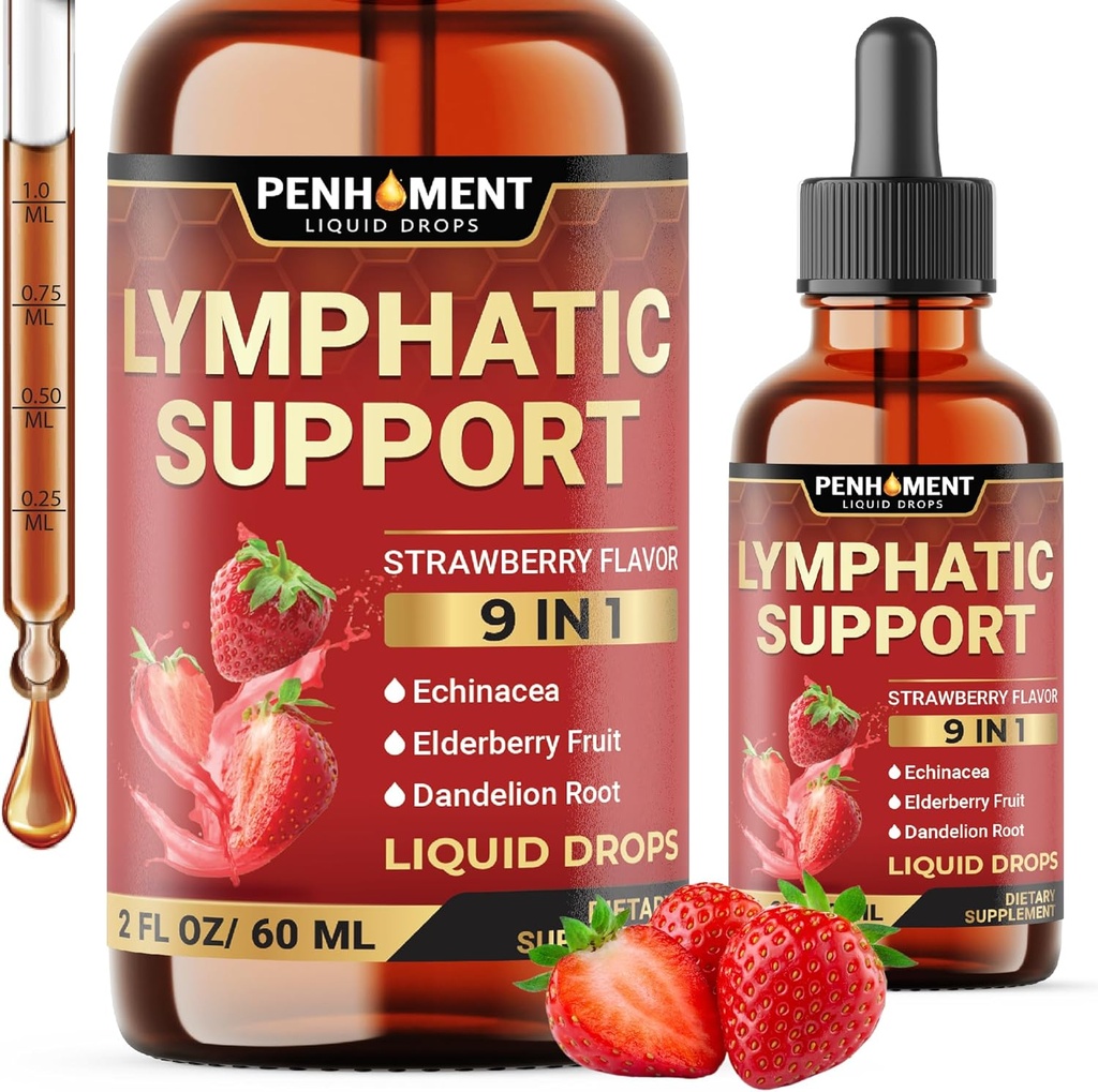 9in1 Lymplant Drainage Drops Supplement - Echinacea Note 124; Elderberry Note 124; Mælkebøtte