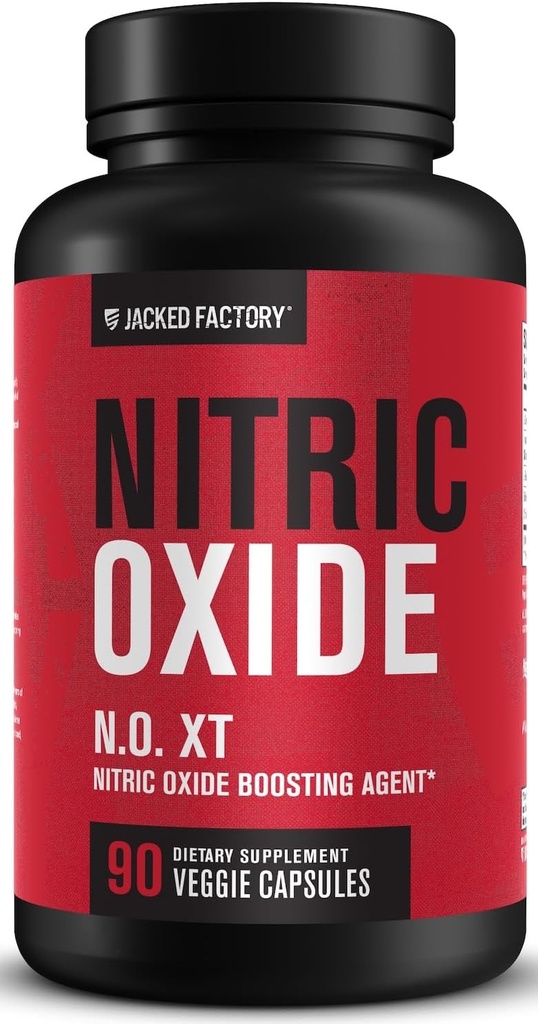 Jacked Factory N.O. XT Nitric Oxide Supplements for Men w/Nitrosigine L Arginine L Citrulline Supplement for Muscle Pumps & Vascularity - 工作前硝基氧化物助推器和肌肉构建器 - 90 Caps