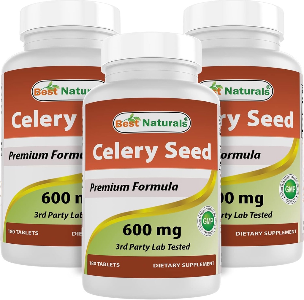 La millor naturalitat Naturals Cely Seeda 600 mg 180 taules (180 Compte (Pack of 3))
