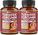 2 Packs 90 Capsules Turmeric Curclubin + Apple Cinder Lineg capsolutions 6 เดือนพร้อม Asvanha, Ginger, Negal Sturclubinoids, Commet & Aborption