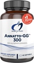 Deseños para Saúde Annatto-GG 300 - Geranylgeraniol GG Suplemento de sementes de Annatto - soporta envellecemento saudable, saúde ósea, saúde muscular, enerxía celular e produción de coenzima Q10 (60 Softgels)