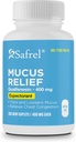 Safrel Pharma Mucus Relief Guaifenesin 400 mg - Fast Acting Expectorant, Thins and Loosens Mucus, Relieves Chest Congestion, Cough, Cold and Flu | (300 Count (Pack av 1))