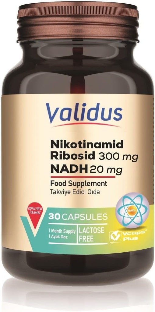VALIDUS Nikotinamid Ribosid 300 мг + NADH 20 мг 30 капсули