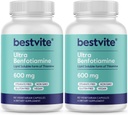 캡슐 당 매우 Benfotiamine 600mg (120 채식 캡슐) (60x2) Stearates 없음 - 아니 실리콘 이산화 - Vegan - 비 GMO - 글루텐 무료 - 최대 힘 Benfotiamine