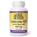 Natural Factors Coenzyme Q10 400mg Softgels, 60-Count