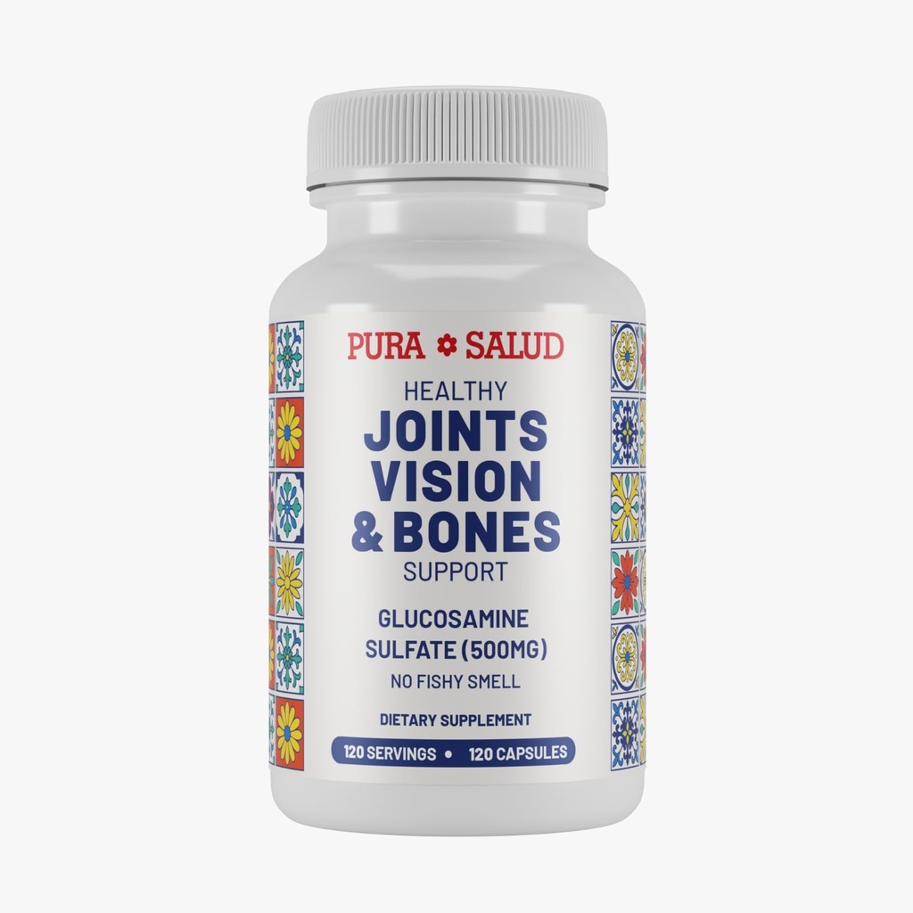 Basic Brands Pura Salud Pureflex Glucosamine Sulfate 500mg Joint Health Support