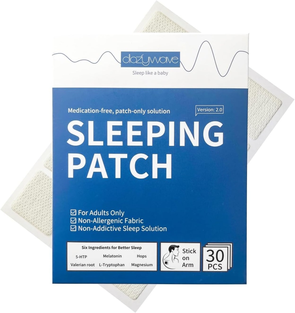 Sleep Patches (30 патчі) з мелатонін сну допомоги для дорослих
