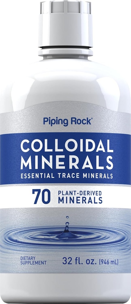 Piping Rock Kolloidinen Minerals Liquid 32 fl oz 70 Kasviperäistä ...