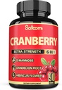 Satomi 6in1 Cranberry Pills til kvinder - 3-måneders levering - 6 planteingredienser ekstrakt - 90 Veggie kapsler