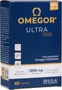 OMEGOR Omega 3 Fish Oil 1200mg Ultra - 610mg EPA e 510 DHA Omega3 IFOS certificado - alta biodisponibilidade e sem sabor (60 Caps)