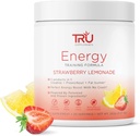 TRU suppléments énergie, préparation de préentraînement, végétalien amical, pas de jitters, améliorer la performance de l'entraînement, naturellement extraits des saveurs, 20 portions (Lémonade aux mûres)