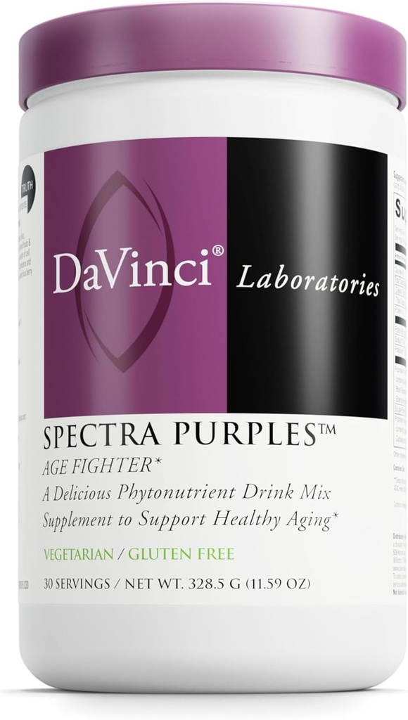 DAVINCI Labs Spectra Purples - dodatek v prahu z antioksidanti podpira zdravo staranje* - Sadje, zelenjava in zeliščni ekstrakt dodatek pomaga pri zdravju možganov in imunskega zdravja* - 30 Serving (328,5 g)