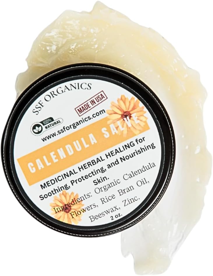 La reparació de l'aparença de la Sindicat de SSF-Calendula Swive, l'ajuda i l'allau per a la pell de Dametge Natural Remedy per a Rashes, Irritation, Reditat, Swelling, Swelling Swelling Sy Skins. 2 oz.