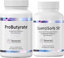 Tesseract Gut & Immune Support Bundle - Probutyrate 600mg & QuerciSorb SR Quercetin 400 מ"ג, 120 + 90 קפסולות, Gastro מעיים ובריאות החיסון, Hypoallergenic