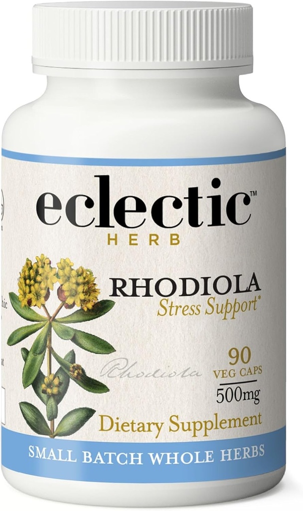 Eclectic Rhodiola 500 Mg Fduv, Blue, 90 count