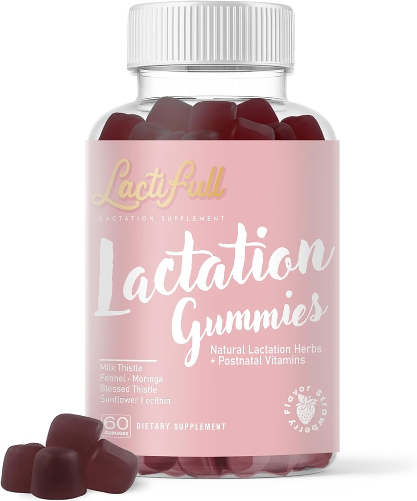 Melk Multiplier Lactation Postpartum Gummies - Postnatal støtte vitaminer Supplement for sykepleie amming mamma mor - Øk melkeforsyningen multivitaminer for kvinner