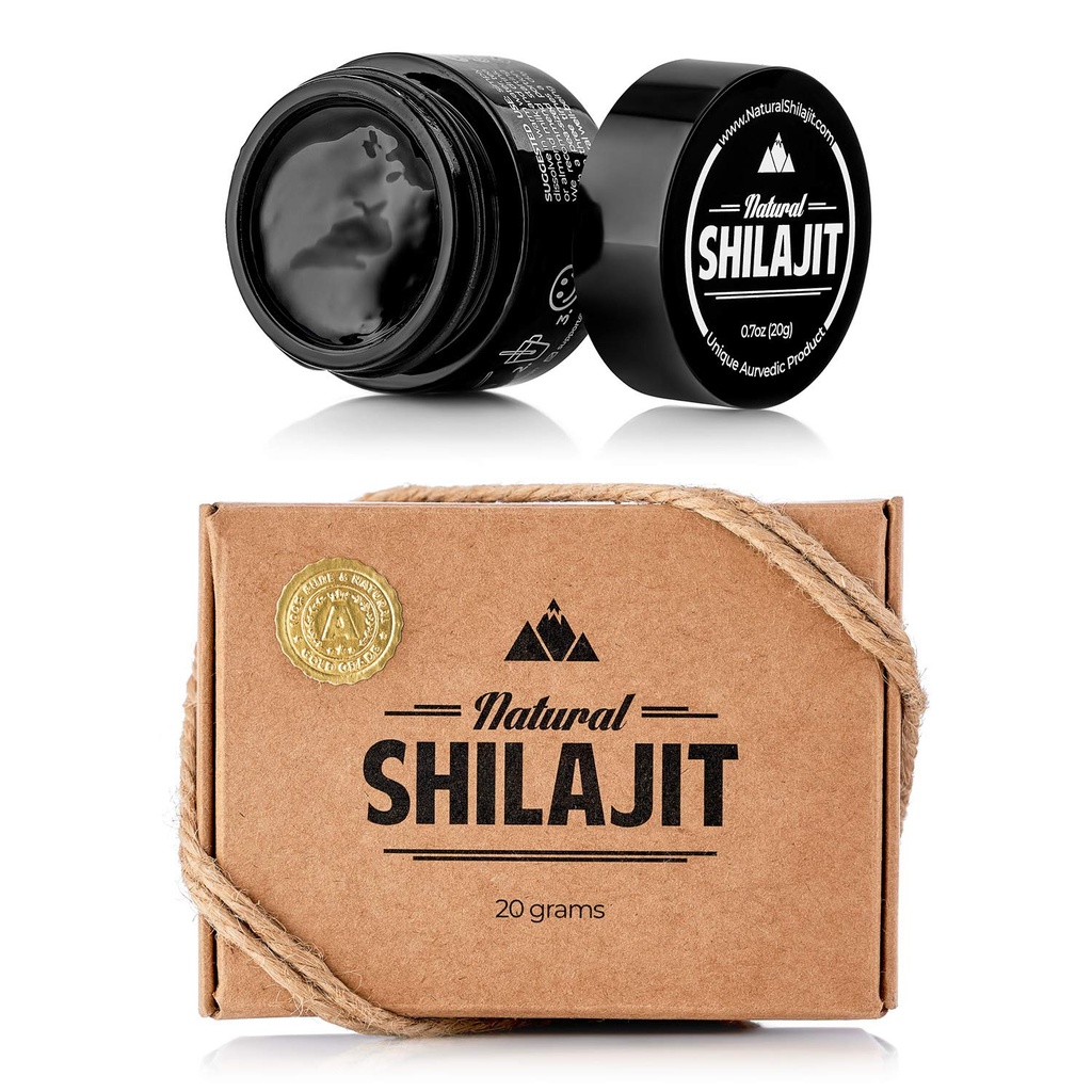 NATURAL SHILAJIT Resin (20g) – Genuine Altai Shilajit for Men & Women, DBP-Verified Bioactive Complex, Trace Minerals & Fulvic Compounds, Lab Tested, Pure Resin Supplement