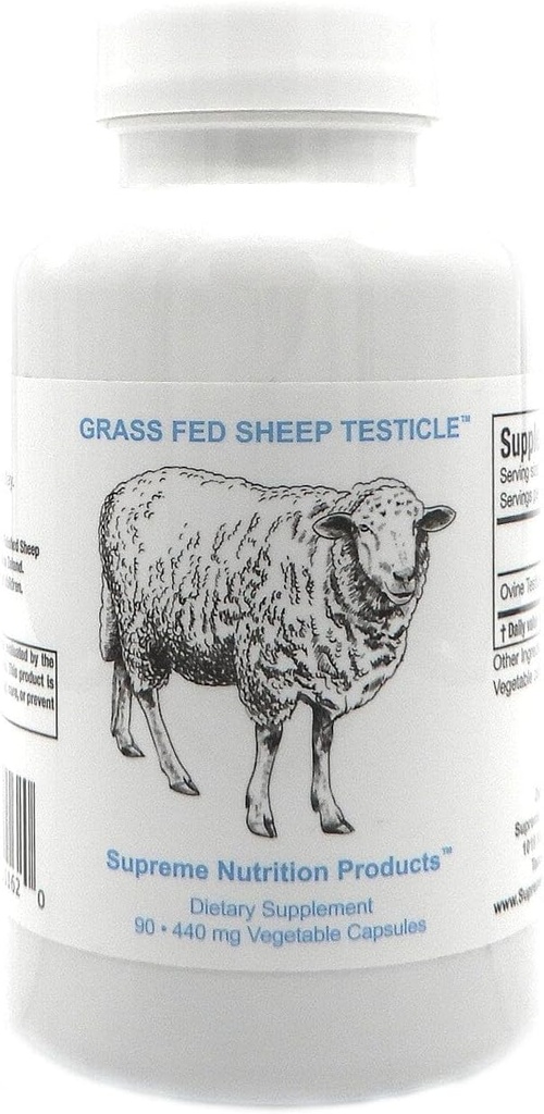 La Suprema Nutrition Sheep Testlicle - 100% d' Grasz Fe i acaba en Nova Zelanda, 90 Capsules de Pure Ovine Testle
