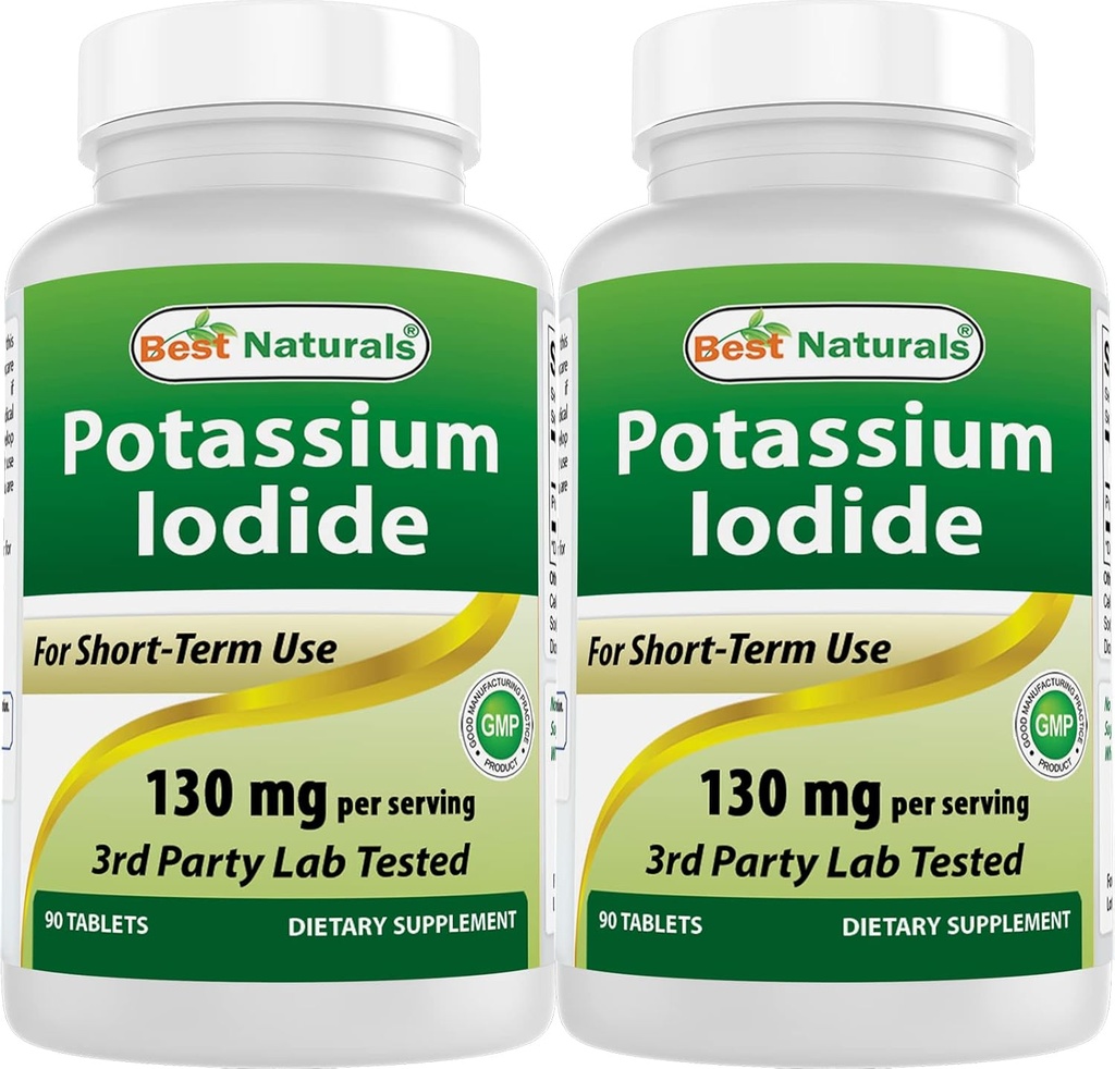 Best Naturals Potasio Iodide 130 mg por Serving - Suplemento dietético, 90 Tabletas (2)