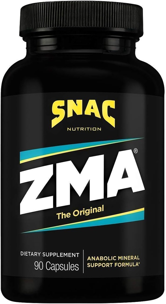 SNAC ZMA The Original Recovery & Sleep, מקדם התאוששות שרירים, Immune Support & Restorative Sleep with Zinc, Magnesium & ויטמין B6 (90 Veggie כמוסות)