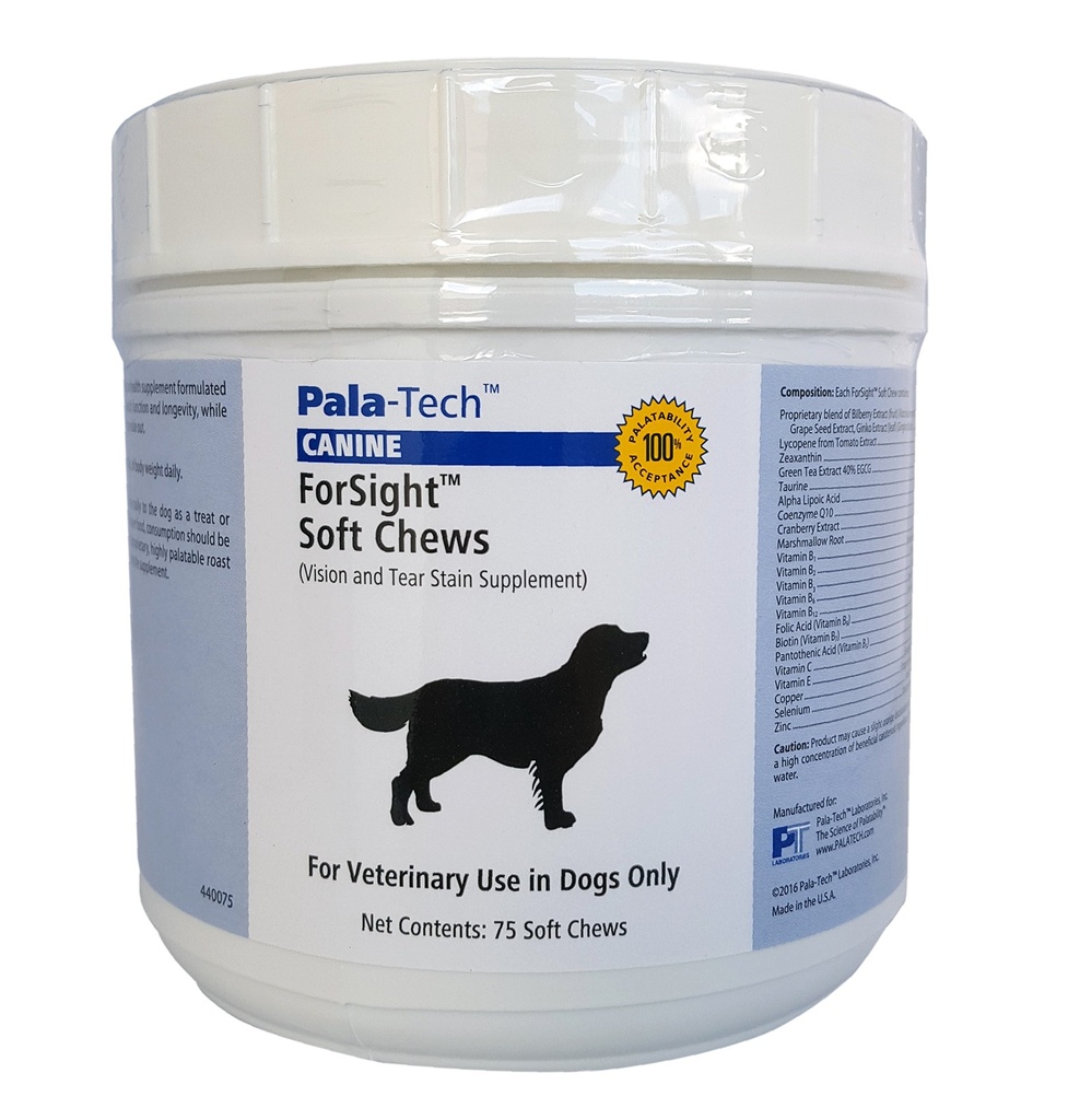 PalaTech Canine Forsight Petite Soft Chews - Tear Stain Chews for Dogs - Canine Eye Supplement - Supports Eye Health - Perfect for Dog Eye Infection Treatment