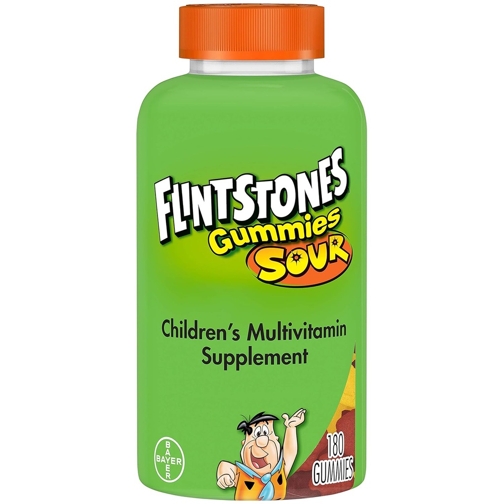 Flintstones-Sour Gummies - 180 Count- 3 pack