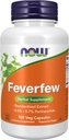 Ara suplementaris, Feverfew amb 0, 0.0% Partenheide, Hebal suplementari, 100eg Capules (Pira de 1)