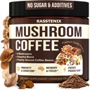 Mushroom Coffee Organic - 9 Mushroom Adaptogen Mix - Lion's Mane, Chaga, Tyrkia Tail, Reishi, Shiitake - Øyeblikkelig Mushrooms Kaffe for Gut helse, energi, mental klarhet - 60 Services