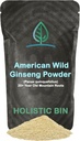 Holistic Bin Wild American Ginseng Powder Suplemento de Ginseng orgánico puro Hecho con Wild Harvested 20+ Año de las raíces antiguas de Appalachia (Panax Quinquefolius) ← No Fillers o Additives (25 Grams)