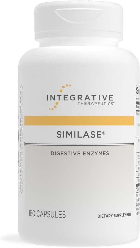 통합 Therapeutics Similase - 성인을위한 소화 효소 보충 - Nutrients의 소화 및 보조 지원 * - Dairy-Free & Vegan - 180 조사 (90 서빙)