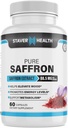 Pure Saffron Ekstrakminiumlar, 88.5 mq, 60 Mood Təchizat üçün Veggie Capsules, və Enerji Support