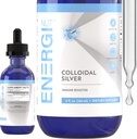 Energy Colloidal Silver Liquid, Immune Support Supplement, Immunity System Supplement for Adult and Kids, Colloidal Silver Drops or Spray, 8 Fl Oz Bottle