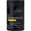 Sports Research Vitamin D3 5000 IU with Coconut MCT Oil - High Potency Vitamin D Supplement for Immune & Bone Support - Non-GMO Verified, Gluten & Soy Free – 125mcg, 360 Liquid Softgels