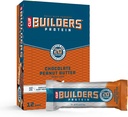 Clif Builders - Protein Bars - Chocolate Peanut Butter Flavor - 20g Protein - Gluten Free (2.4 Ounce, 12 count)