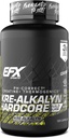 EFX Sports Kre-Alkalyn Hardcore □ pH termogênico correto Creatina Mono-hidratado Suplemento de pílula □ Energia e força pré-treino