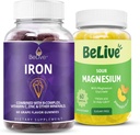 BeLive Iron and Magnesium Gummies для крові кисню, релаксації, кращий сон