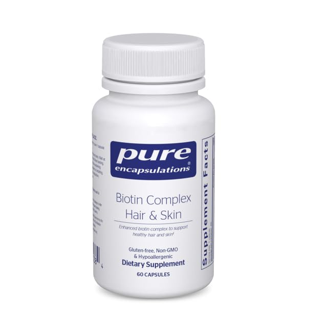 Pure Encapsulations Biotin Complex Hair & Skin | Biotin Complex for Healthy Hair and Skin Support | 60 Capsules