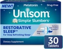 Unisom Simple Slumbers Restorative Sleep Tablets 30-Count, Melatonin 3mg