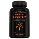Vital Vitamins Nootropic Brain Supplement Plus - for Memory, Focus, Concentration, Neuro Energy, Clarity - with Lion's Mane Mushrooms - 60 Capsules