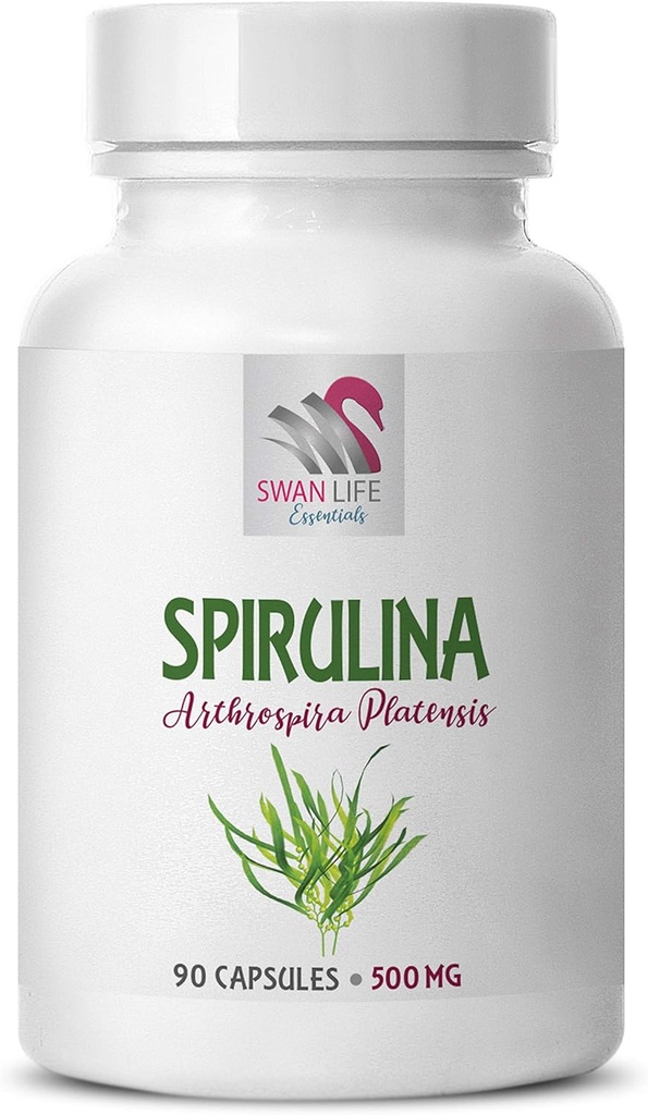blaue Spirulina Kapseln - Spirulina blau - SPIRUILINA 500MG - Spirulina Tabletten - Spirulina und Chlorella Pulver bio, Spirulina Kräuterergänzungen, Energiebits Spiruulina Chlorella Tabletten 1Flasche