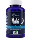 Sleep Prime Vegan Natural Sleep Aid for Adult Extra Strength - Deep Sleep Supplement - Herbal Sleeping Pill - Stress Relief - Melatonin, GABA - 60 Veggie caps