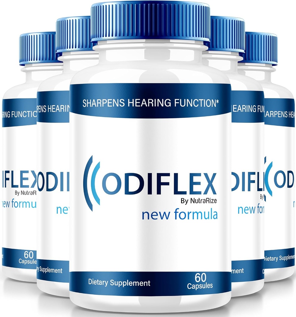 NutraRize (5 balenia) Odiflex kapsuly, Premium Ear Health Formula, All-Natural Supplement to Chrániť vnútorné ucho, Oficiálne tablety na podporu sluchu, Odi Flex Reviews (300 kapsúl)