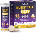 NuBest Tall Fizzy - Bone Strength, Immunity, Digestive Health for Kids Age 4 + & Teens | Probiotisk, Calcium, Magnesium från Red Marine Algae, Vitaminer | 30 Orange Effervescent tabletter | Pack 3