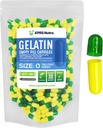 XPRS Nutra Size 0 Empty Capsules - 100 count Empty Gelatin Capsules - Pills DIY Capsule Filling - Pure Bovine Pill Gel Caps for Do- It-Your themselves supplements (Green/Yellow)